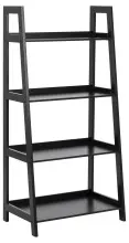 Leiterregal >Wally< in schwarz, MDF - 63x130x40cm...