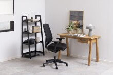 Leiterregal >Wally< in schwarz, MDF - 63x130x40cm (BxHxT)