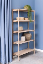 Standregal >Braidwood< in Eiche weiss pigmentiert, MDF - 86x160x30cm (BxHxT)