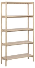 Standregal >Braidwood< in Eiche weiss pigmentiert, MDF - 86x160x30cm (BxHxT)
