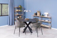 Standregal >Braidwood< in Eiche weiss pigmentiert, MDF - 86x160x30cm (BxHxT)