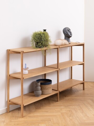 Standregal >Braidwood< in Eiche, MDF - 169x88,4x30cm (BxHxT)
