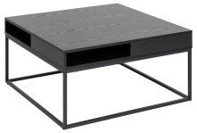 Couchtisch >Willford< in schwarz, MDF, Stahl - 80x40x80cm (BxHxT)