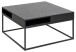 Couchtisch >Willford< in schwarz, MDF, Stahl - 80x40x80cm (BxHxT)