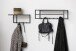 Garderobenpaneel >Seaford< in schwarz, MDF, Stahl - 77x22x28cm (BxHxT)
