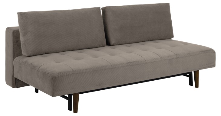 Schlafsofa >Blain< in Beige, Stoff, Rubberwood - 200x83x105cm (BxHxT)
