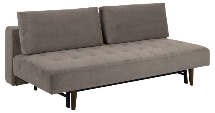 Schlafsofa >Blain< in Beige, Stoff, Rubberwood - 200x83x105cm (BxHxT)