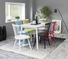 Esszimmerstuhl >Riano< (2er-Set) in weiss, Rubberwood - 50,5x86x49,5cm (BxHxT)