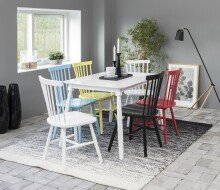 Esszimmerstuhl >Riano< (2er-Set) in weiss, Rubberwood - 50,5x86x49,5cm (BxHxT)