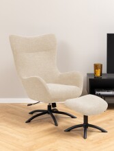 Relaxsessel >Talgarth< in creme, Polyester, Stahl -...