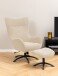 Relaxsessel >Talgarth< in creme, Polyester, Stahl - 76x105x86cm (BxHxT)