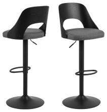 Barhocker >Lucy< (2er-Set) in Grau, Polyester,...