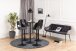 Barhocker >Lucy< (2er-Set) in Grau, Polyester, Stahl - 47x113x50,5cm (BxHxT)