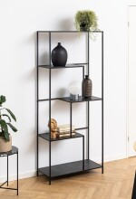Standregal >Infinity< in schwarz, MDF, Stahl -...