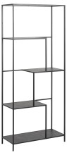 Standregal >Infinity< in schwarz, MDF, Stahl - 72x170x32cm (BxHxT)