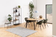 Standregal >Infinity< in schwarz, MDF, Stahl - 72x170x32cm (BxHxT)