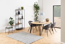 Standregal >Infinity< in schwarz, MDF, Stahl - 72x170x32cm (BxHxT)