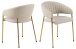 Armlehnstuhl >Ann< (2er-Set) in Beige, gold - 54,5x77,5x54 (BxHxT)