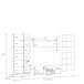 Wohnwand >ALLISTER< in Weiss  / Artisan Eiche - 334x199,6x55cm (BxHxT)
