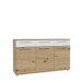 Sideboard >ALLISTER< in Weiss/ Artisan Eiche  - 149,6x87,6x42cm (BxHxT)