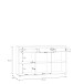 Sideboard >ALLISTER< in Weiss/ Artisan Eiche  - 149,6x87,6x42cm (BxHxT)
