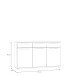 Sideboard >ALLISTER< in Weiss/ Artisan Eiche  - 149,6x87,6x42cm (BxHxT)