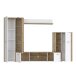 Wohnwand >BIG BANG< in Weiss  / Artisan Eiche - 310x197,6x41,6cm (BxHxT)