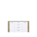 Sideboard >BIG BANG< in Weiss / Artisan Eiche - 159,6x82,4x41,6cm (BxHxT)