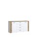 Sideboard >BIG BANG< in Weiss / Artisan Eiche - 159,6x82,4x41,6cm (BxHxT)