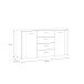 Sideboard >BIG BANG< in Weiss / Artisan Eiche - 159,6x82,4x41,6cm (BxHxT)