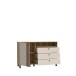 Kommode >KILLARNEY< in Sand / Mauvella Eiche Dekor - 138,1x87x42cm (BxHxT)
