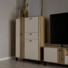 Highboard >KILLARNEY< in Sand / Mauvella Eiche...