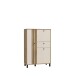 Highboard >KILLARNEY< in Sand / Mauvella Eiche Dekor - 88,1x131,8x42cm (BxHxT)