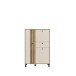 Highboard >KILLARNEY< in Sand / Mauvella Eiche Dekor - 88,1x131,8x42cm (BxHxT)