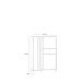 Highboard >KILLARNEY< in Sand / Mauvella Eiche Dekor - 88,1x131,8x42cm (BxHxT)