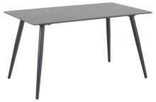 Esstisch >Wicklow< in schwarz, Keramik, Stahl - 140x75x80cm (BxHxT)