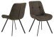 Polsterstuhl >Waylor< (2er-Set) in Grau, Polyester, Stahl - 54x88x58,5cm (BxHxT)