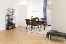 Polsterstuhl >Waylor< (2er-Set) in camel, Polyester, Stahl - 54x88x58,5 (BxHxT)