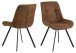 Polsterstuhl >Waylor< (2er-Set) in camel, Polyester, Stahl - 54x88x58,5 (BxHxT)