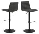Barhocker >Kimmy< (2er-Set) in anthrazit, Polyester, Stahl - 50x110,5x46 (BxHxT)