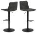 Barhocker >Kimmy< (2er-Set) in anthrazit, Polyester, Stahl - 50x110,5x46 (BxHxT)