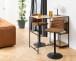 Barhocker >Kimmy< (2er-Set) in camel, Polyester. Stahl - 50x110,5x46cm (BxHxT)