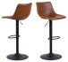 Barhocker >I_Oregon< in cognac, Polyurethan, Stahl - 47x110x51cm (BxHxT)