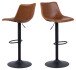 Barhocker >I_Oregon< in cognac, Polyurethan, Stahl - 47x110x51cm (BxHxT)