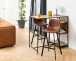 Barhocker >I_Oregon< (2er-Set) in cognac - 46,5x103x50 (BxHxT)