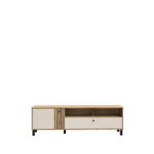 Lowboard >KILLARNEY< in Sand/ Mauvella Eiche Dekor - 158,1x48,6x42cm (BxHxT)