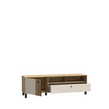 Lowboard >KILLARNEY< in Sand/ Mauvella Eiche Dekor - 158,1x48,6x42cm (BxHxT)