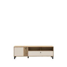 Lowboard >KILLARNEY< in Sand/ Mauvella Eiche Dekor - 158,1x48,6x42cm (BxHxT)