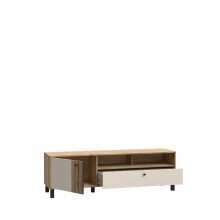Lowboard >KILLARNEY< in Sand/ Mauvella Eiche Dekor - 158,1x48,6x42cm (BxHxT)