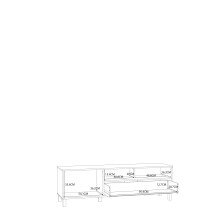 Lowboard >KILLARNEY< in Sand/ Mauvella Eiche Dekor - 158,1x48,6x42cm (BxHxT)